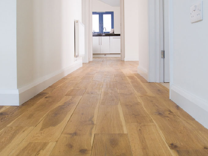 Rustic NEUE Khorol character grade engineered European white oak wood floor sample